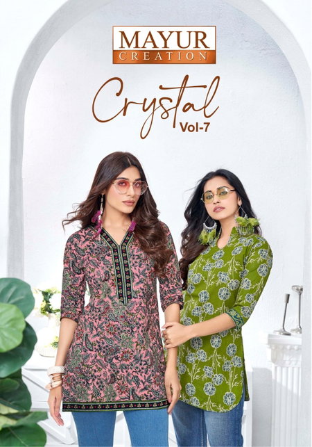 Crystal Vol 7 By Mayur Cotton Printed Best Ladies Top Wholesale Shop In Surat
